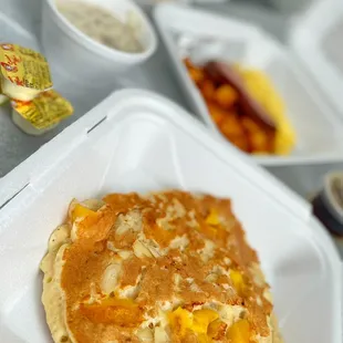 Peach &amp; almond pancake