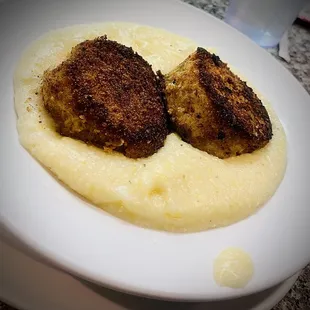 Salmon Croquettes &amp; Grits