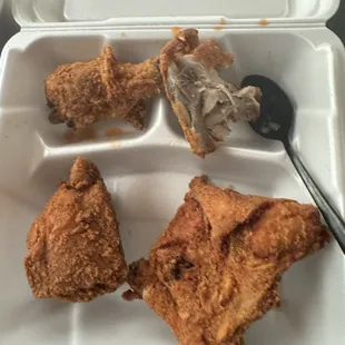 Fried pigeon - who ever cooked this should be ashamed and never cook again. Better yet move to Alaska