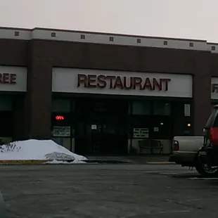 Strip mall hiding the place.