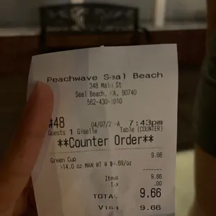receipt