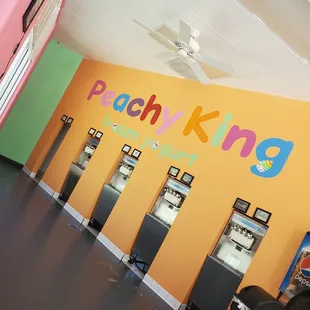 a row of vending machines