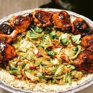 Honey Garlic Chicken with Soul Fried Rice