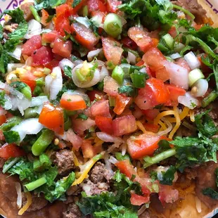 Beef tostada from moms garden