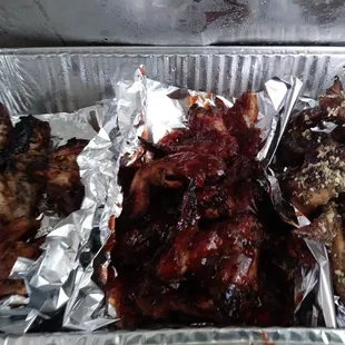 Garlic Parm, Jalapeno BBQ &amp; naked wings