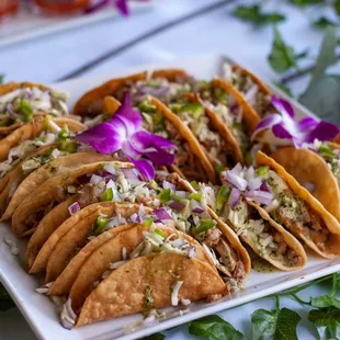 a plate of tacos