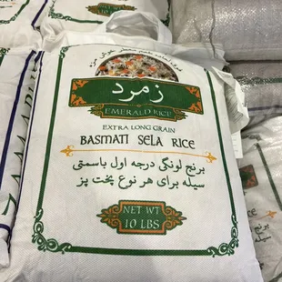 bags of basmati sea rice