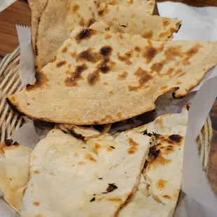 Tandoori wheat roti and butter naan