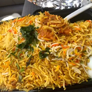 Fish biryani