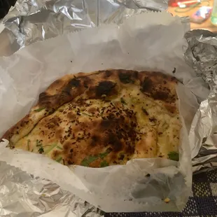 Garlic naan a bit more burnt than usual