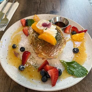 Peacock Pansy Pancakes