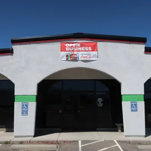 the front of the restaurant