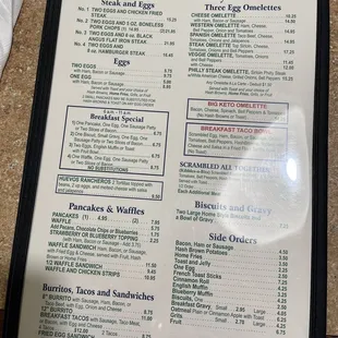 Breakfast Menu