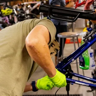 Our full-service bike shop has you covered for all your bike needs! From tune-ups, new parts, a whole new bike and more!