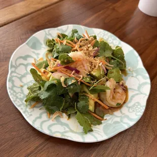 Avocado Salad with huge tender prawns. Highlight of our meal. Definitely would order again.