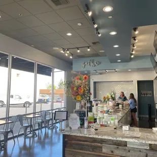 the interior of a restaurant