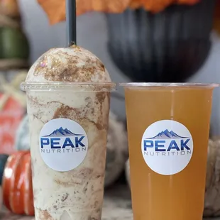 Pumpkin praline shake with a Sierra Sunrise lifted tea