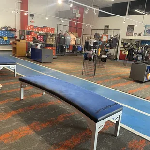 Inside track for trying shoes