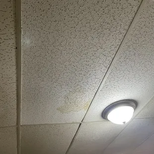 Stain from leaking toilet