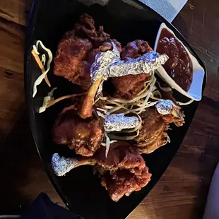 chicken wings and fried chicken, food