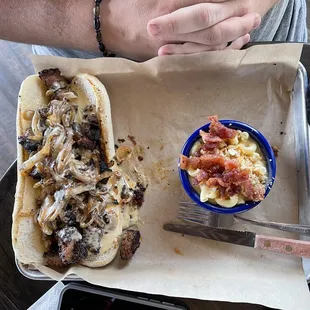 My husband had the Texas Philly, he had to bring it home but that brisket...drool!!