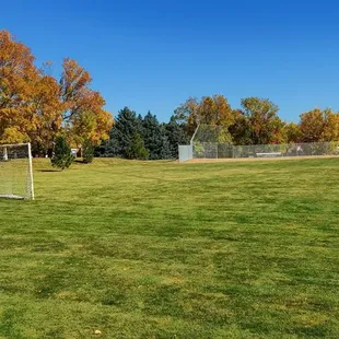 Large grassy sports fields