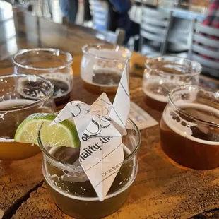 Beer flight with a little friend we found