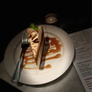 a slice of cake on a plate