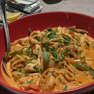 Thai Coconut Curry Linguine Lunch