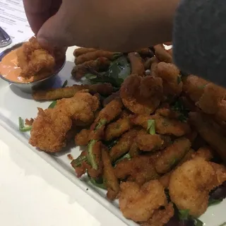 Fried Prawns and Green Beans