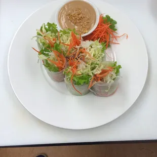 a plate of food on a table