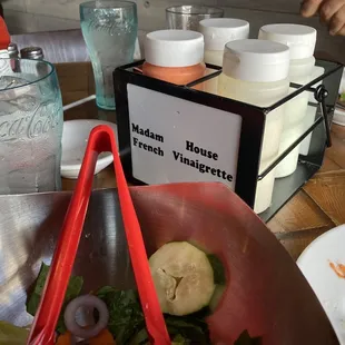 Dressings that come with your salad