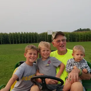 Grandpa Bob with 3 of his Great grandsons!