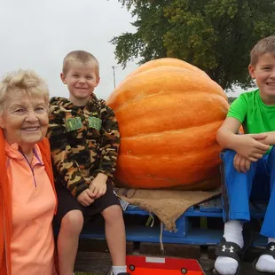Mary Ann with two great grandsons.