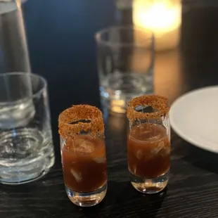 Oyster shooters with tequila recommendation from Crystal