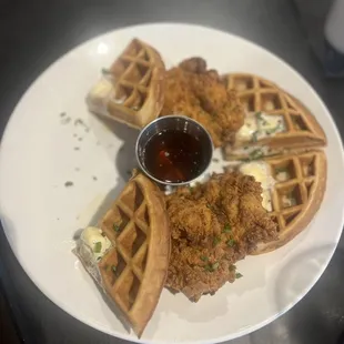 Chicken and waffles