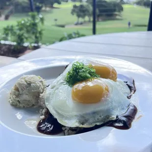 Loco moco with a little potatoe salad