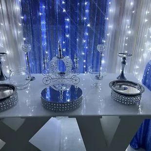 Candy table getting set  up (forgot to take the finished look)