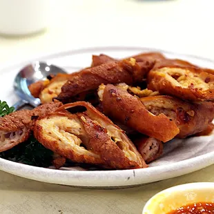 Intestine with Garlic and Black Beans...