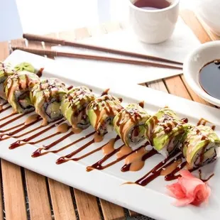 Green Dragon Roll $9.50