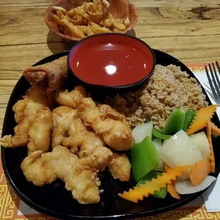 a plate of fried food