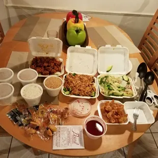 The delicious feast that fed 6 with plenty left over!