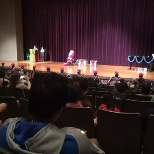 Santa giving gifts