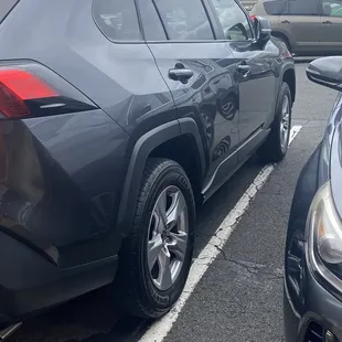 Need a bigger space for car on left