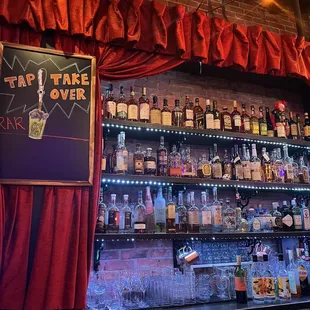 the bar area