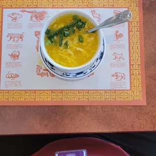 Eggdrop soup with lunch special.