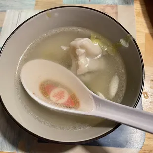 This won ton soup tasted like they dumped the whole salt shaker in there!