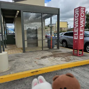 Elevators are available to go between levels.