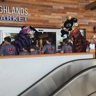 Lion dance this morning at pearl highlands on cny 2024