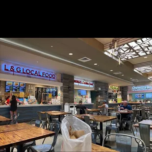 the interior of a local food store